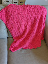 Load image into Gallery viewer, Cozy Baby Blanket - Watermelon - Fan & Lace Design
