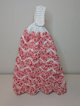Load image into Gallery viewer, Hanging Kitchen Towel - Red Speckle & White