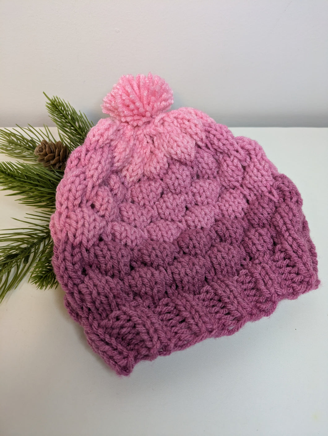 Bubble Beanie - color: Pink Ombre, size: child