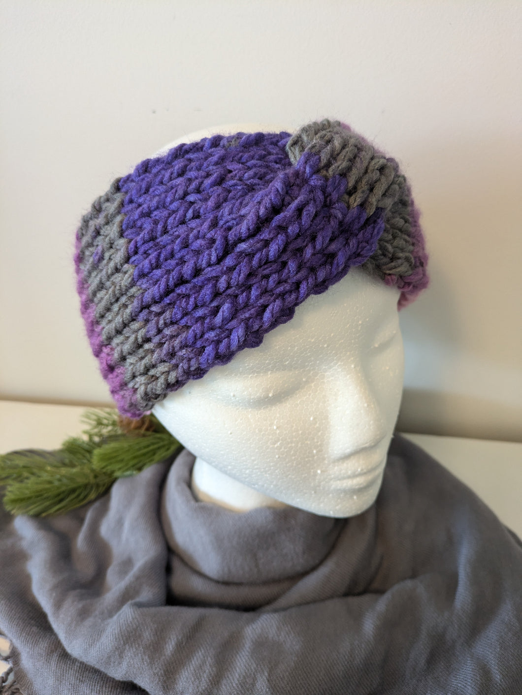 Headband Earwarmer - Twist style - Color: Cherry Blossom