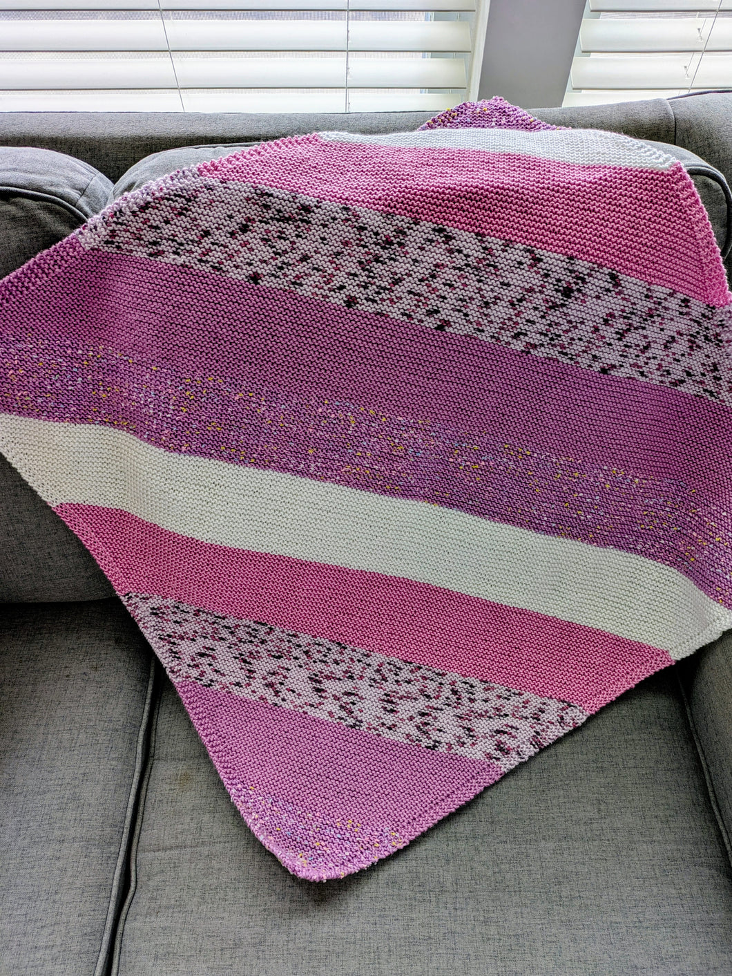 Cozy Baby Blanket - Orchid Fleck, Blackberry, Wisteria, Pink, White