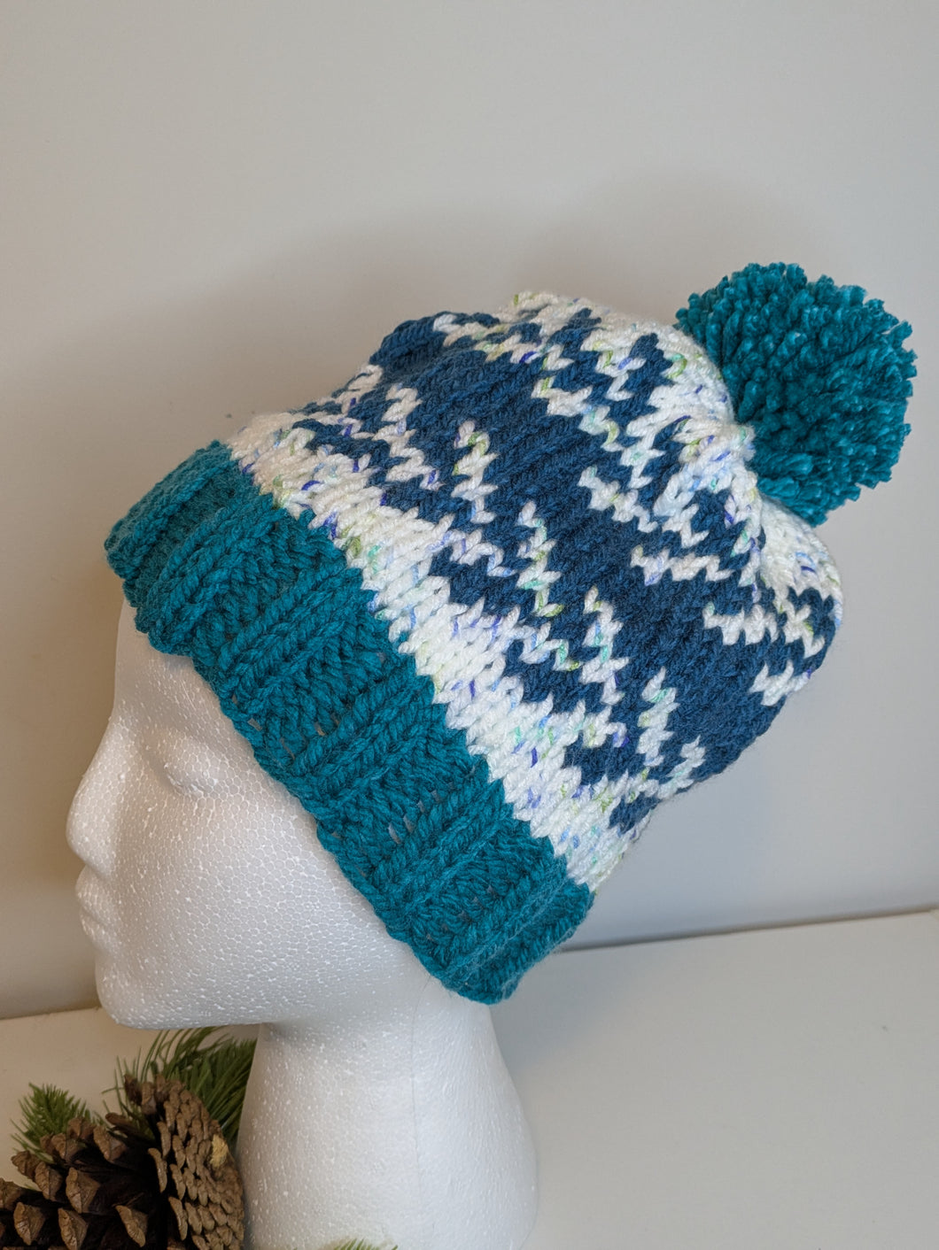 Fair Isle Adult Hat - Sailor
