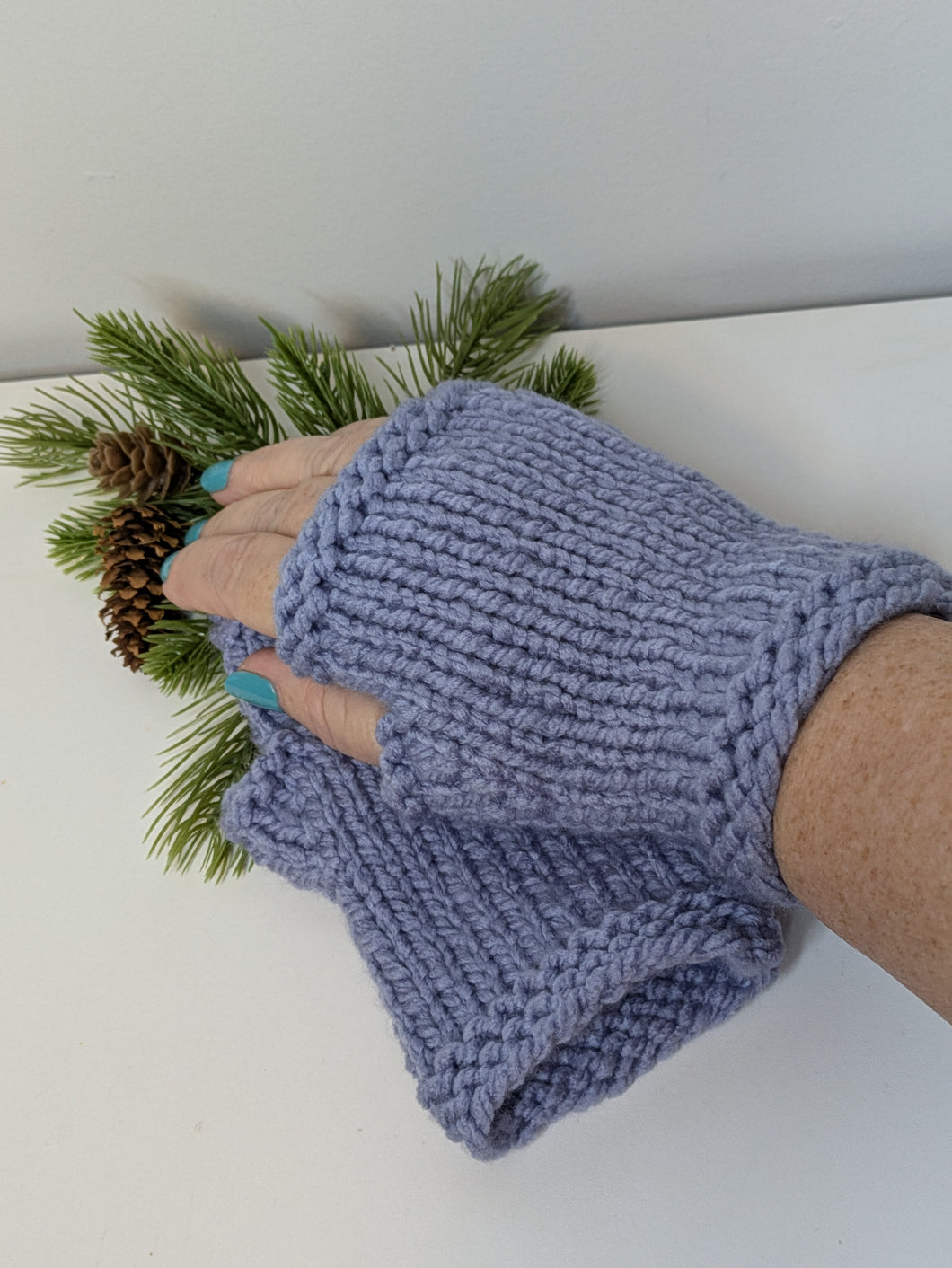 Fingerless Gloves - Violet - size (7