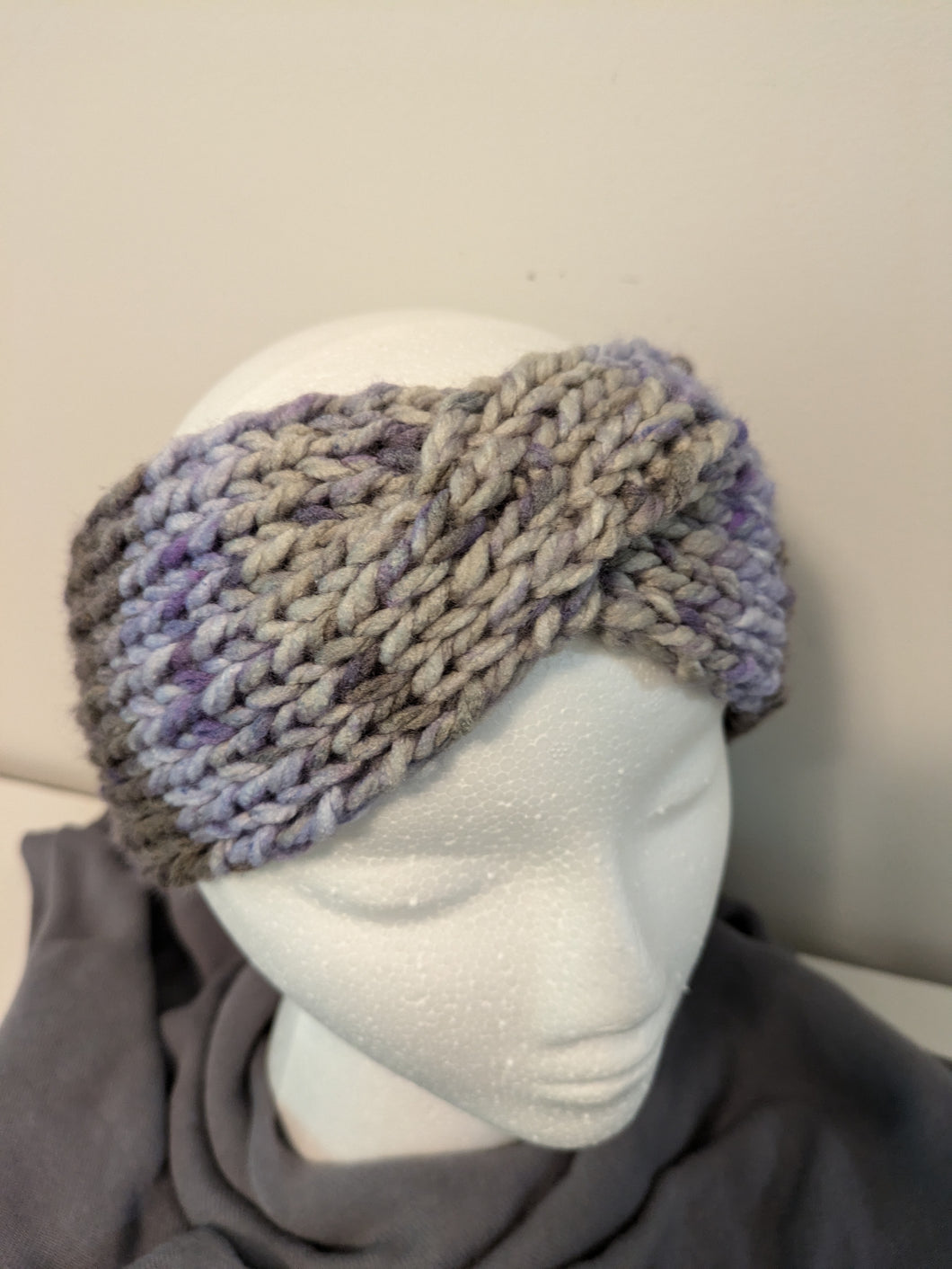 Headband Earwarmer - Twist style - Color: Haze