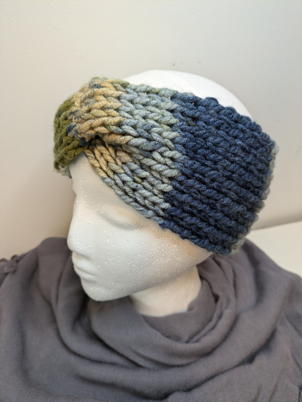 Headband Earwarmer - Twist style - Color: River's Edge