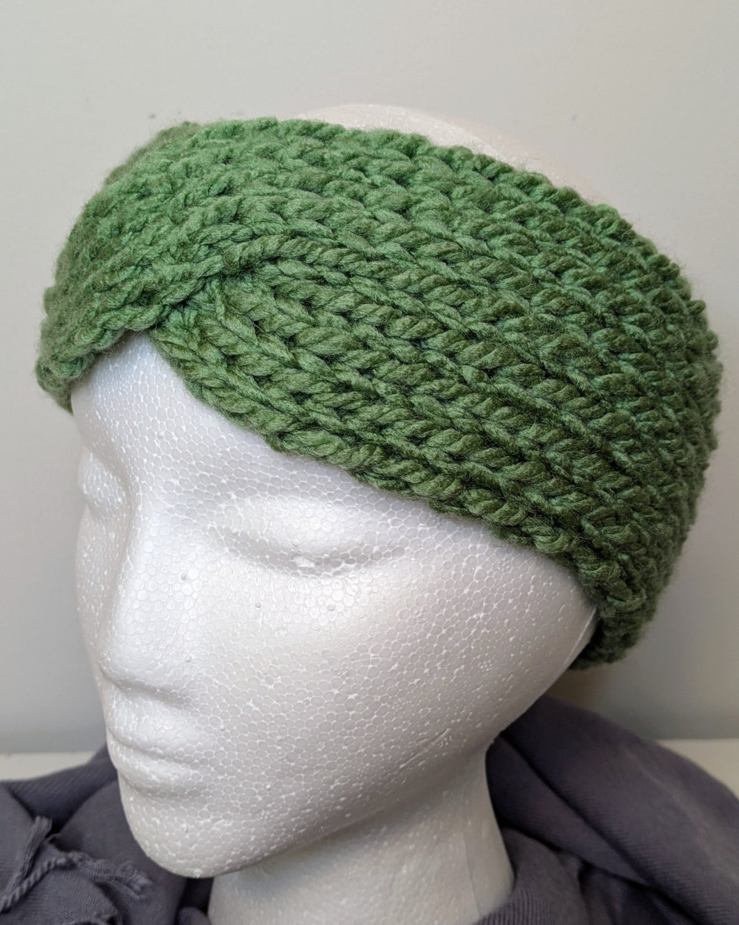 Headband Earwarmer - Twist style - Color: Sage