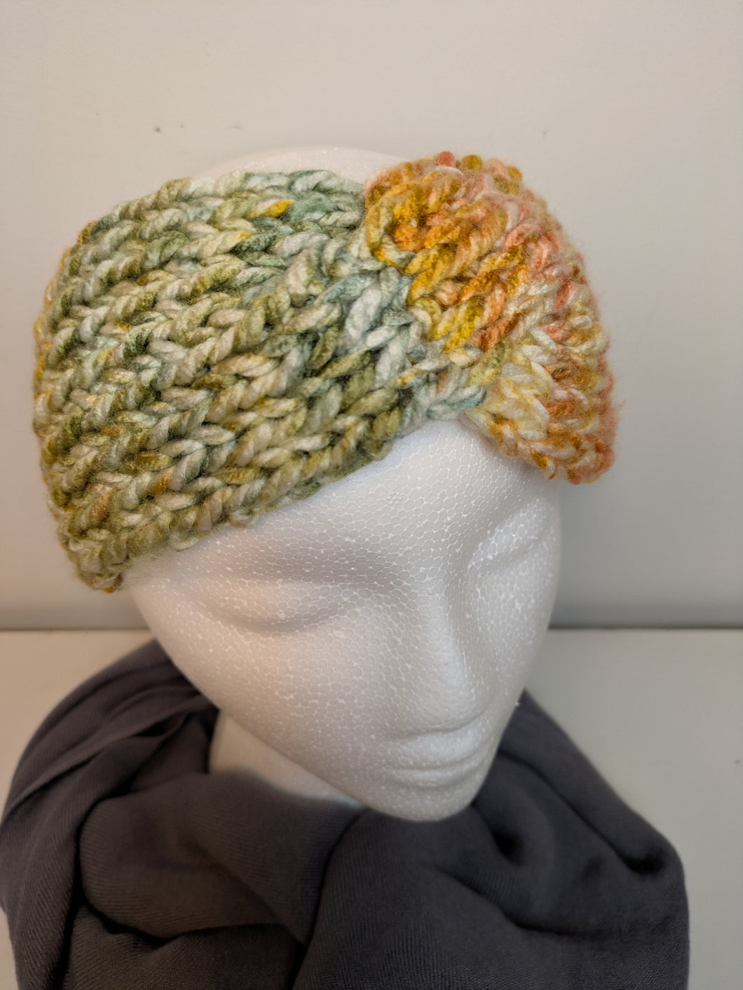 Headband Earwarmer - Twist style - Color: Sunburst Harvest