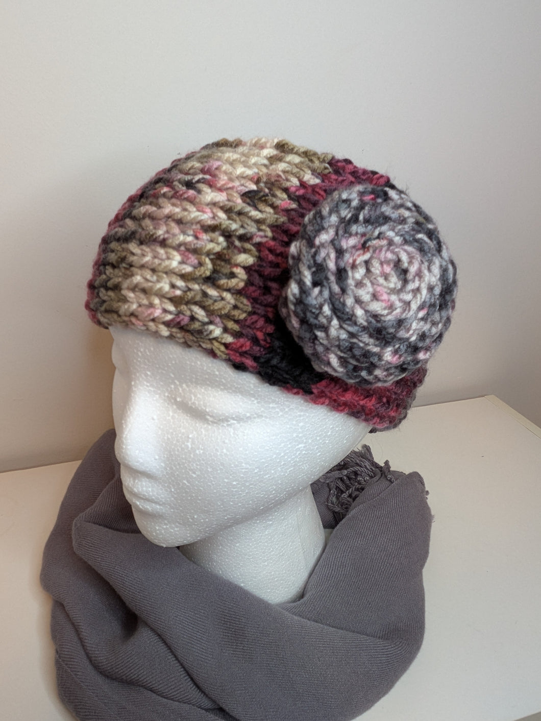 Headband Earwarmer - Flower style - Color: Safari Trek