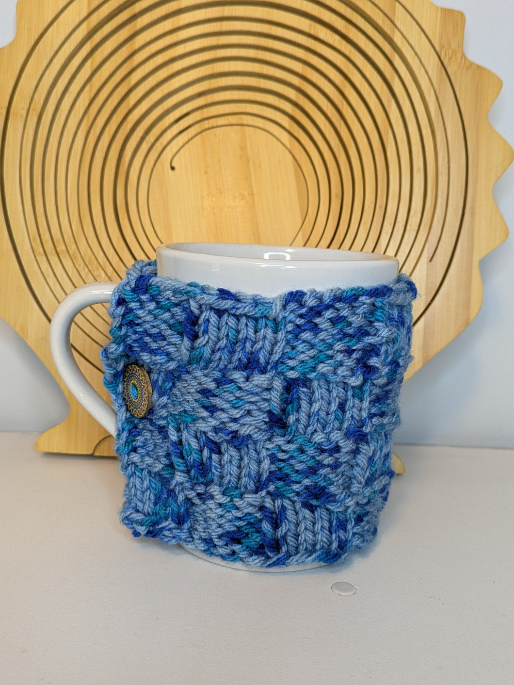 Mug Hug – Blue Fog – Basketweave style