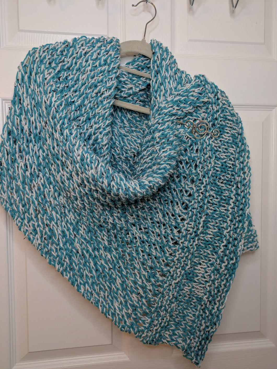 That's A Wrap! Aqua & White Tweed