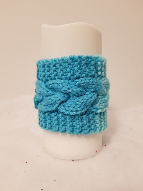 These decorative cozies are to be used with flameless candles only and are made to fit a 3 inch round candle. With the same candle, change the cozy for various holidays & seasons or match your room decor!  Two individual sizes and many different colors available - Large is approximately 5 inches tall, small is approximately 3 inches tall  Use the code 
