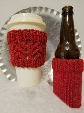 Load image into Gallery viewer, Cup Cuddler - Red Sparkle - lacy style
